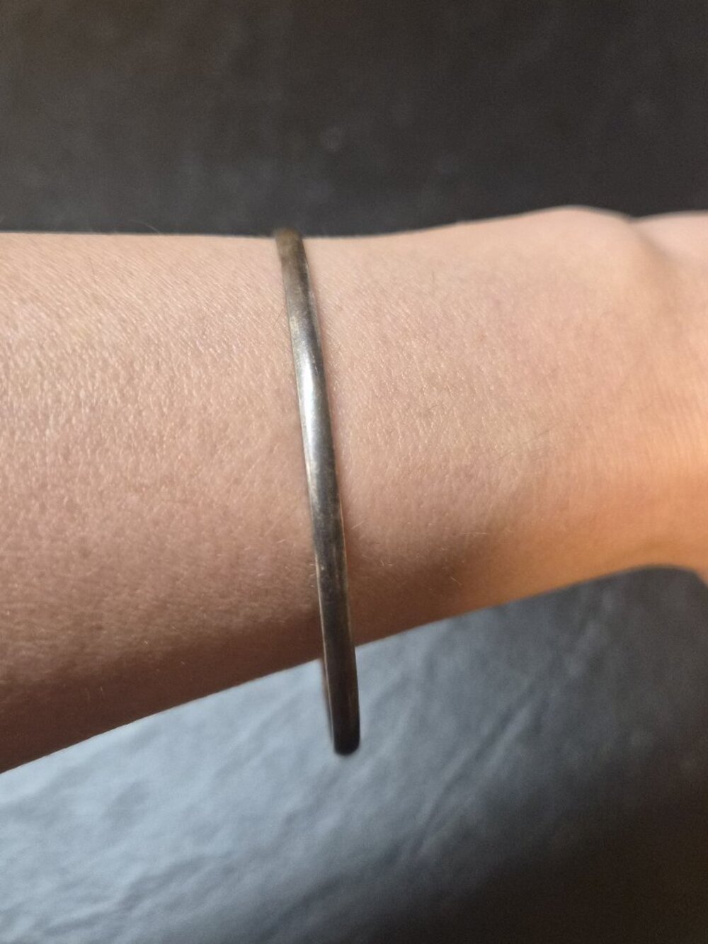 Vintage 1970s Mexico Sterling Silver Sleek Bangle Minimalist Stacking Midcentury
